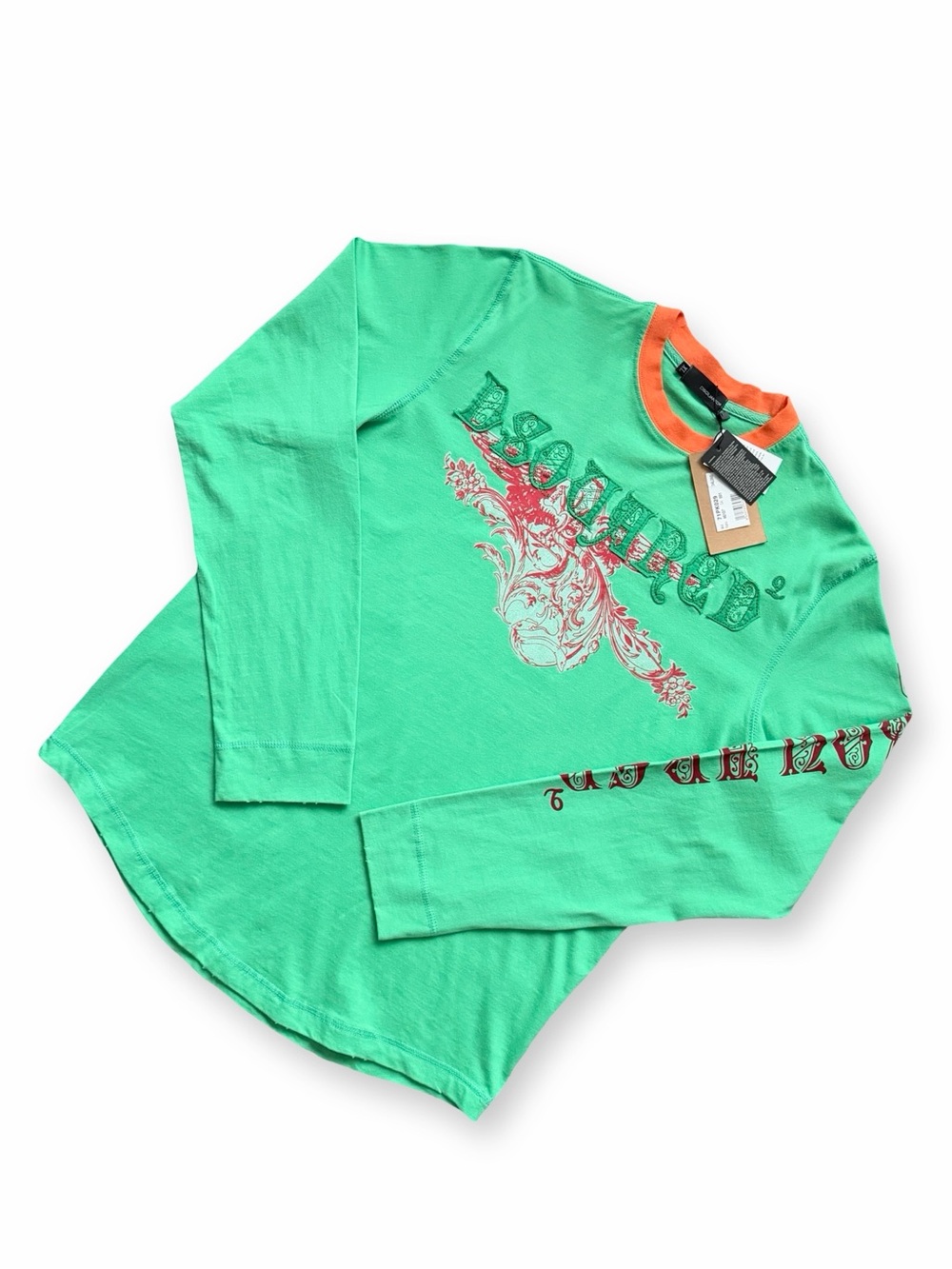 DSquared2 Y2K Logo Print Long Sleeve NWT